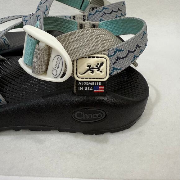 Womens Chaco Z2 Strappy Sandals Outdoor Watershoes Gray Blue Classic Size 7 - Picture 5 of 8